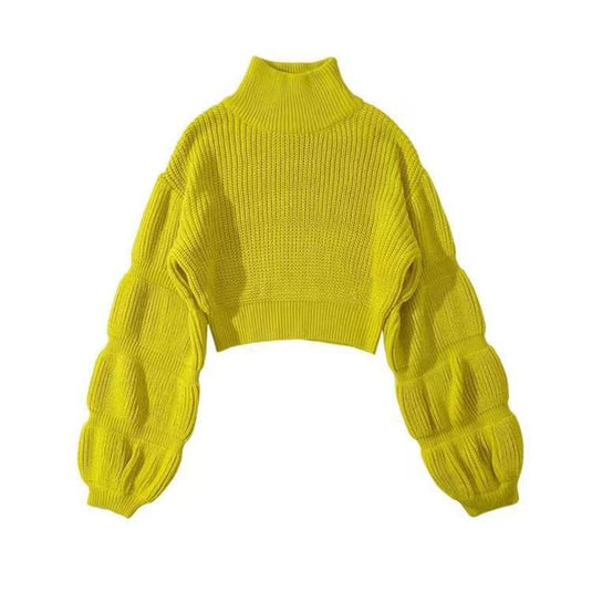 Slim Crop Top Pullover Sweaters