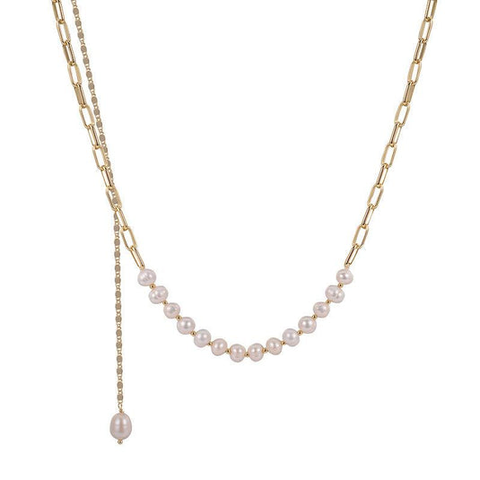 Women's Round Retro Pearl Necklace