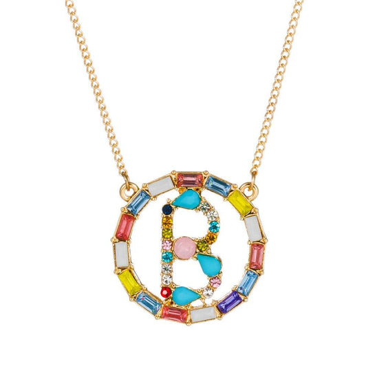 A-Z Letter Colorful Necklace