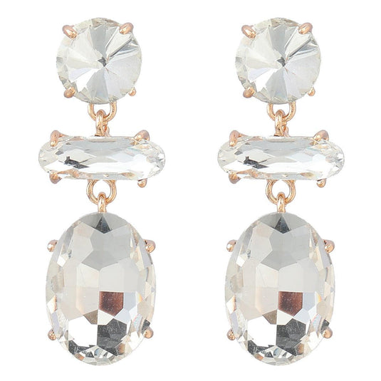 Multi-Layered Colored Diamond Earrings