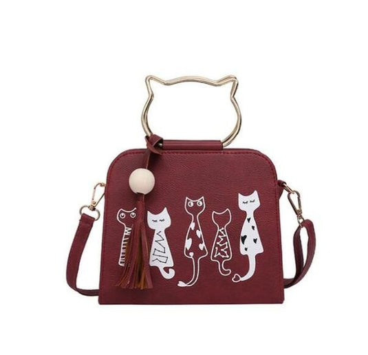 Cat Handle Shape Shoulder Bag