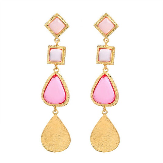 Women's Water Drop Colored Earrings