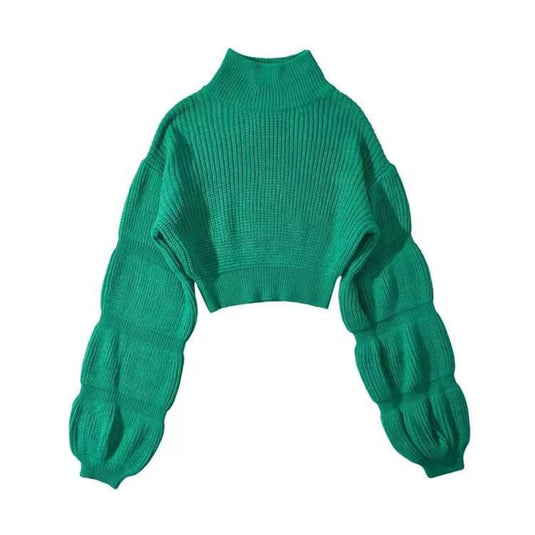 Slim Crop Top Pullover Sweaters