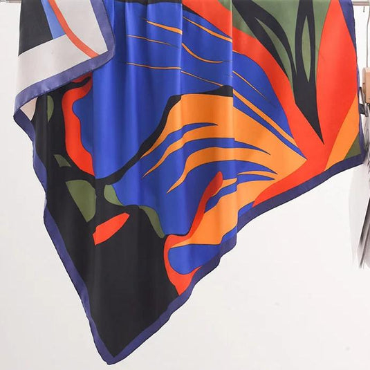 Women's Retro Abstract Printed Silk Headscarf