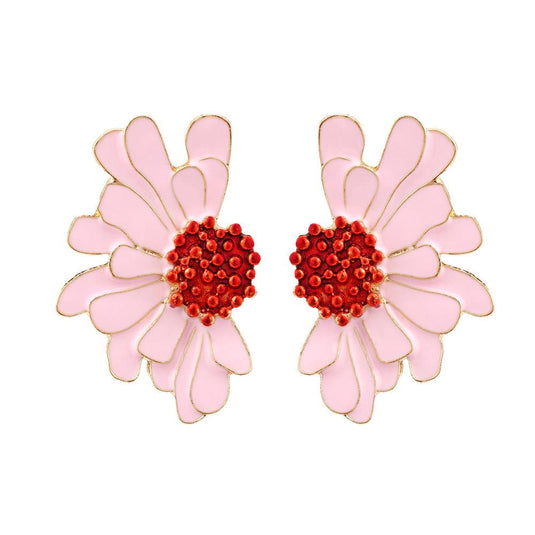 Statement Irregular Dasiy Flower Earrings