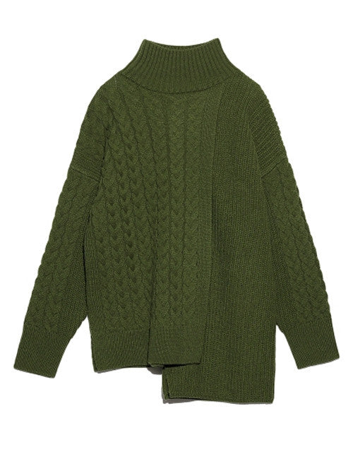 Women's Asymmetry Pullover Knitted Sweater