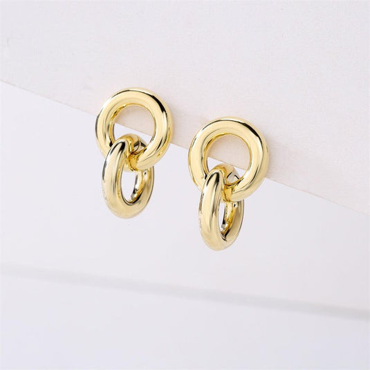 Glossy Ring Retro earrings