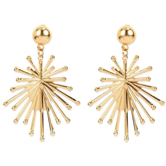 Sparkle Star Shape Gold Earrings