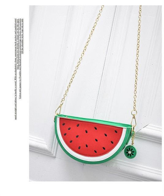 Fruit Shoulder Handbag (Watermelon + Lemon)