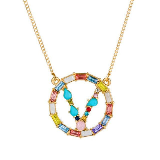 A-Z Letter Colorful Necklace