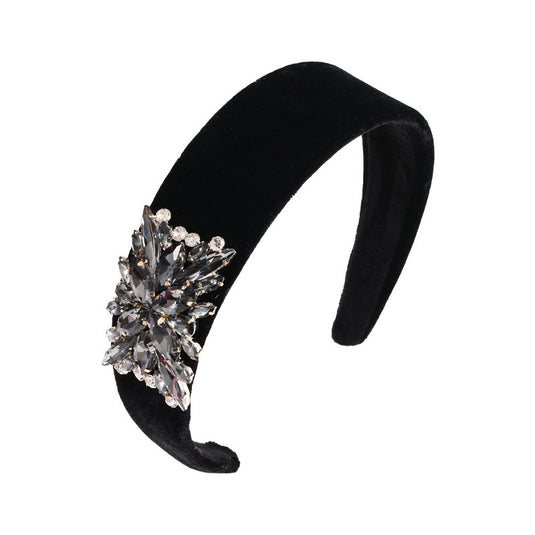 Rhinestone Wide Edge Sponge Headband