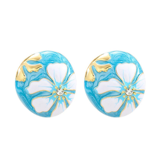 Female Bohemian Drip Flower Earrings