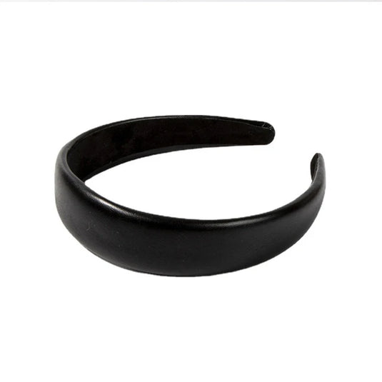 Solid Color Padded Leather Headbands