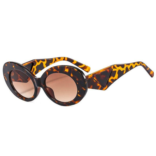 Retro Cat Eye Oval Sunglasses w/ Gradient Shades UV400