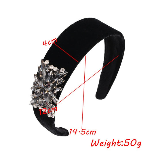 Rhinestone Wide Edge Sponge Headband