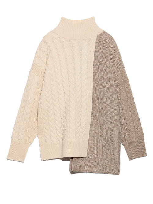 Women's Asymmetry Pullover Knitted Sweater