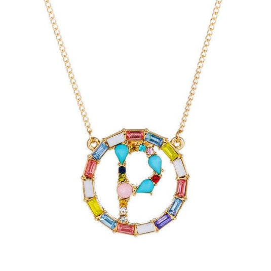 A-Z Letter Colorful Necklace