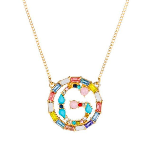 A-Z Letter Colorful Necklace