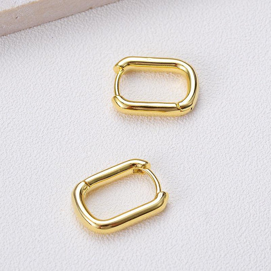 Women's U Shape Oval Earrings