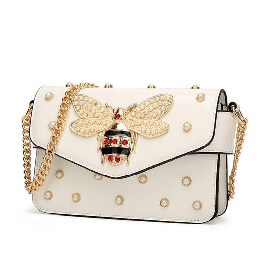 Women's Cute Handbag w/ Bee Flap and chain straps