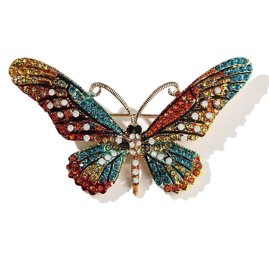 Large Diamond Butterfly Brooch Accessory