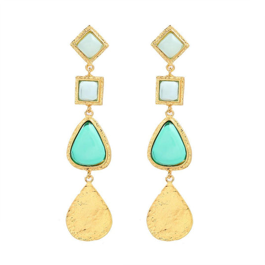 Women's Water Drop Colored Earrings