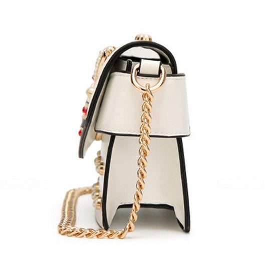 Women's Cute Handbag w/ Bee Flap and chain straps