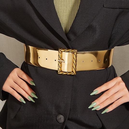 Fashionable Gold Buckle Belts