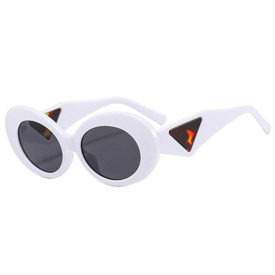 Retro Cat Eye Oval Sunglasses w/ Gradient Shades UV400