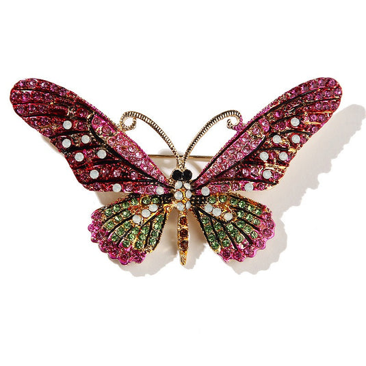 Large Diamond Butterfly Brooch Accessory