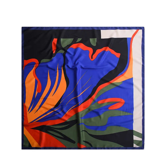 Women's Retro Abstract Printed Silk Headscarf