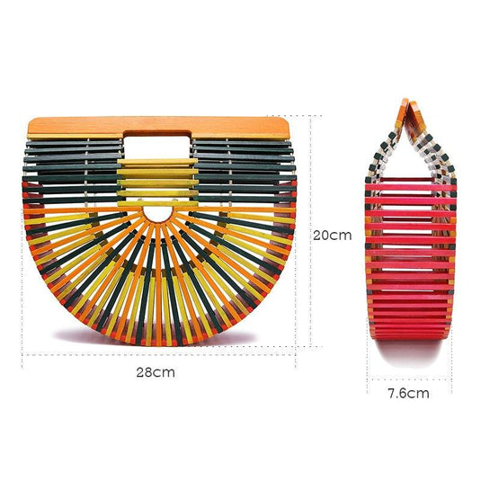 Women's Colorful Bamboo Bag