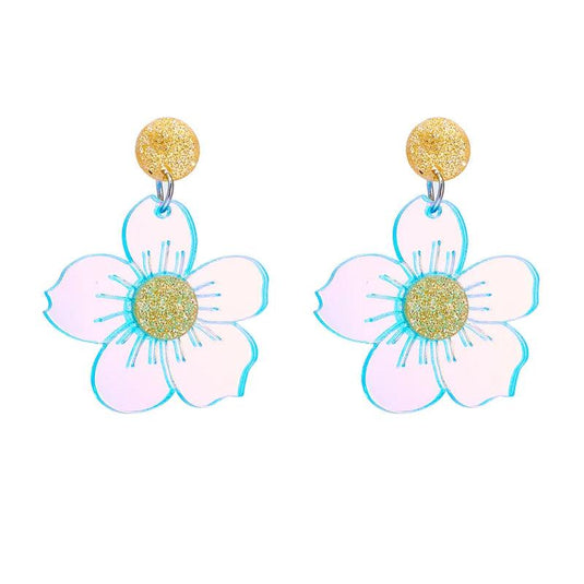 Creative Dazzling Flowers Drop Earrings