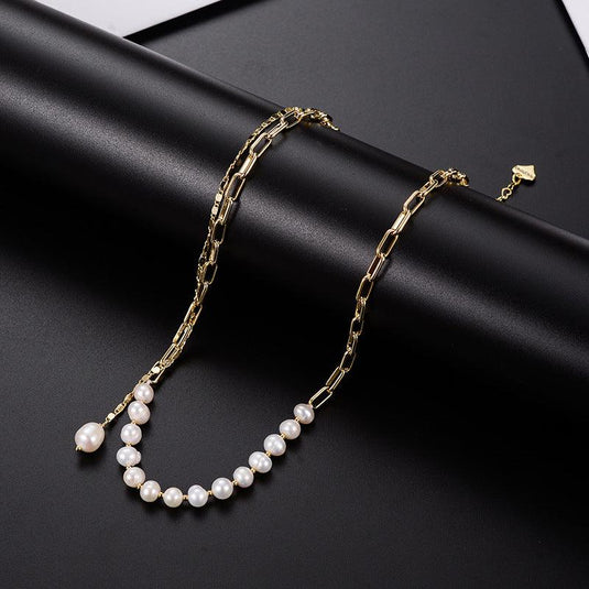 Women's Round Retro Pearl Necklace