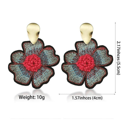 Flower Pendant Earrings