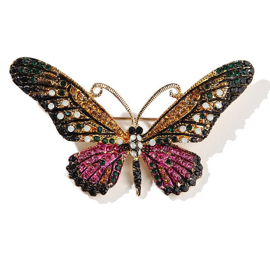 Large Diamond Butterfly Brooch Accessory