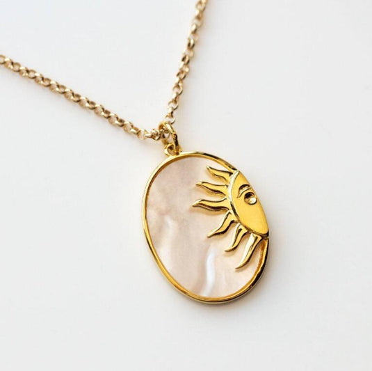 Sun Flower Pendant Necklace