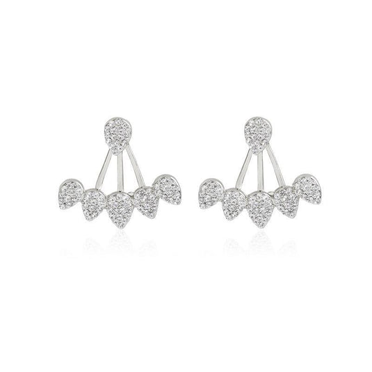 Crystal Double Sided Stud Earrings