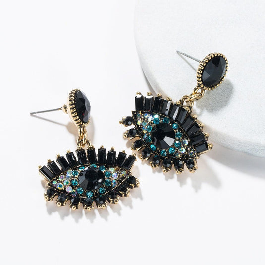 Creative retro eye drop earrings