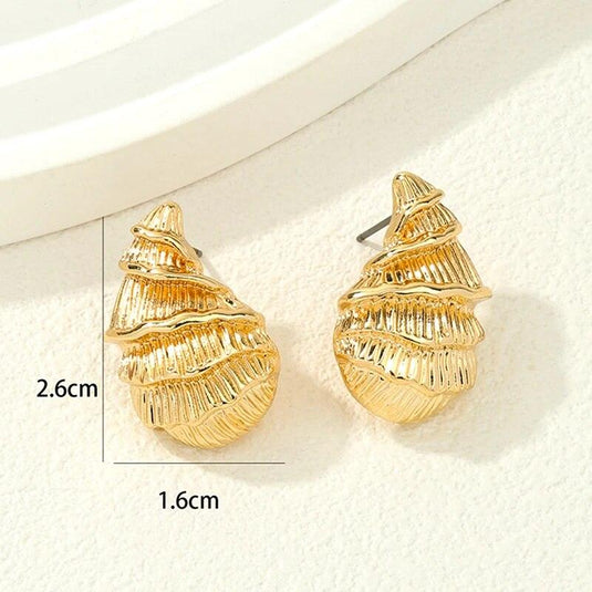 Sea Snail Stud Earrings