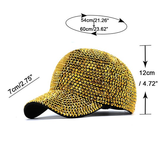 Women's Rhinestone Baseball Cap