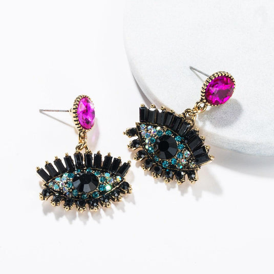 Creative retro eye drop earrings