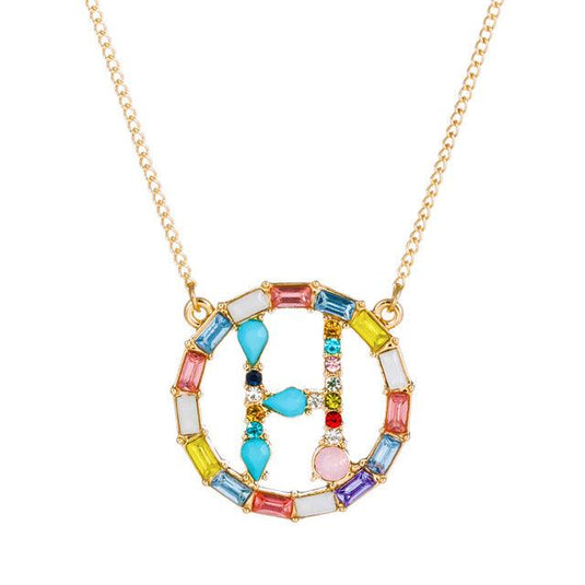 A-Z Letter Colorful Necklace