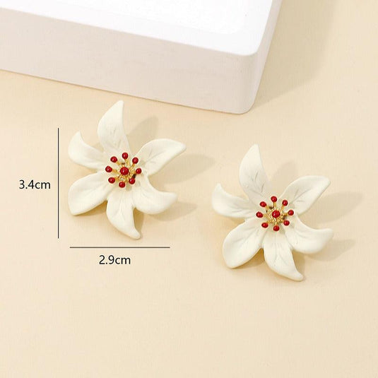 Camellia Flower Shaped Earrings