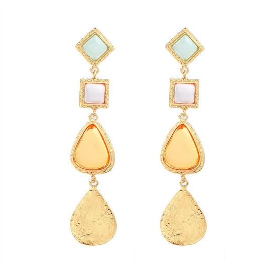 Women's Water Drop Colored Earrings