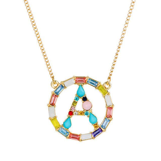 A-Z Letter Colorful Necklace