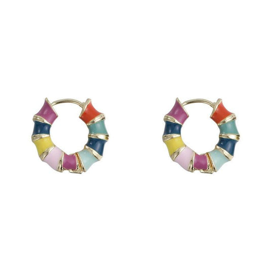 Unique Colored Hoop Earrings