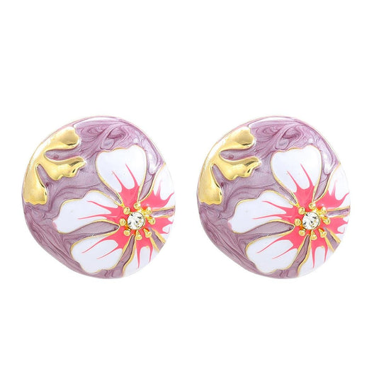 Female Bohemian Drip Flower Earrings