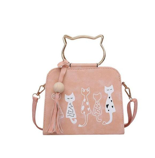 Cat Handle Shape Shoulder Bag