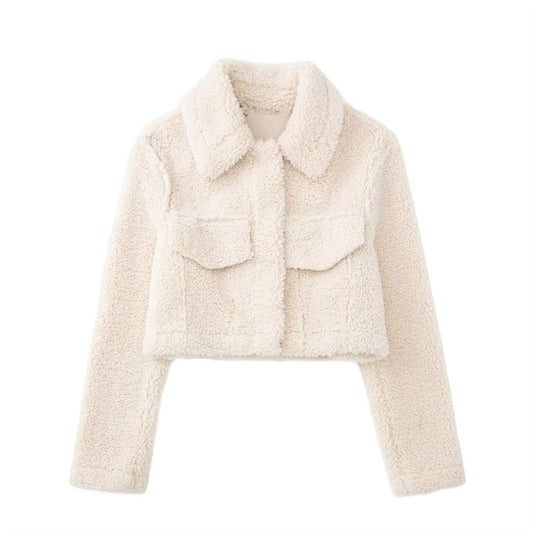 Simple Style Fleece Coat